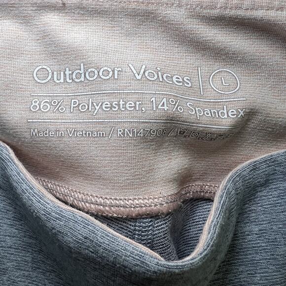 Outdoor Voices Leggings Size L Heather Blue Peach Compression Yoga Workout Gym - Picture 15 of 15